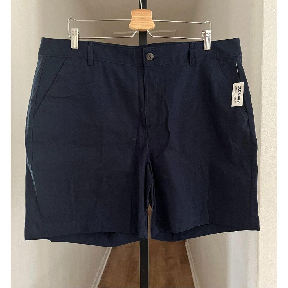 NWT Navy Blue Womens Stretch Shorts By Old Navy With Pockets & Adjustable Waist